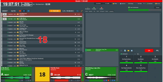 mAirList screenshot: Layoutskin