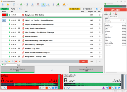 mAirList screenshot: Mainwindow